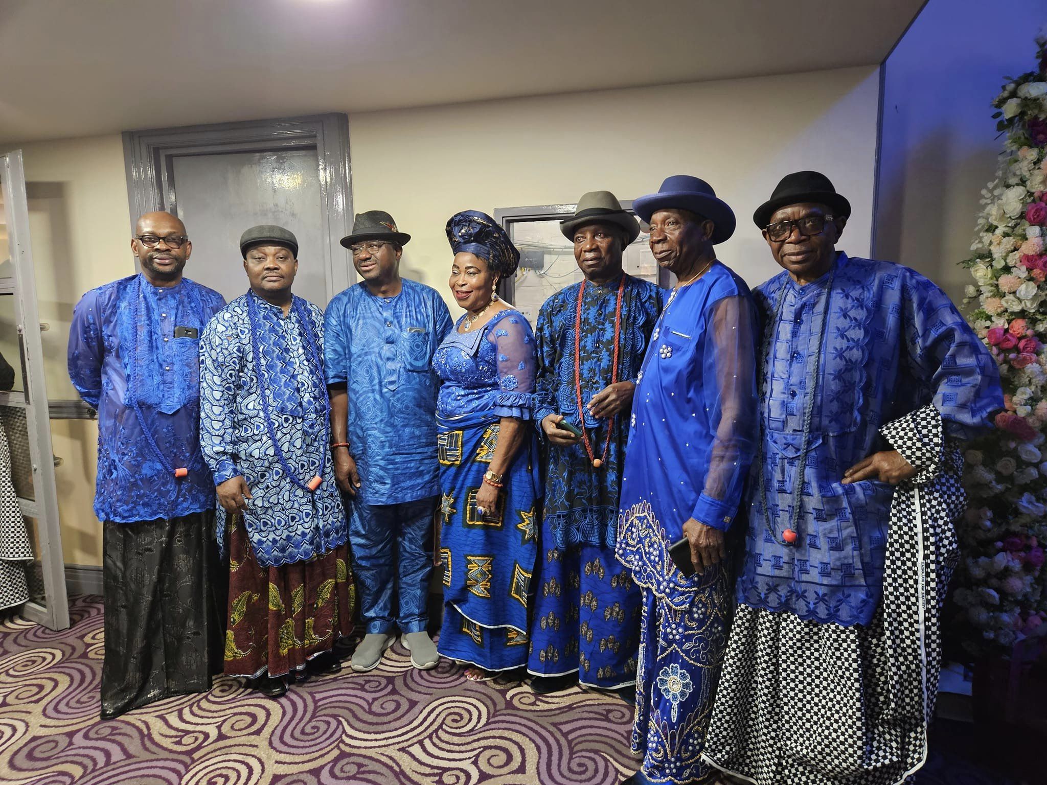 Itsekiri dressed in blue for Mrs Roli Inoniyegha Funeral